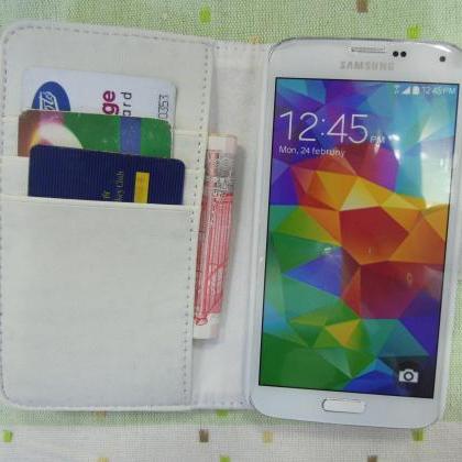 Samsung Galaxy S5 Wallet Case-skull/star Studded..