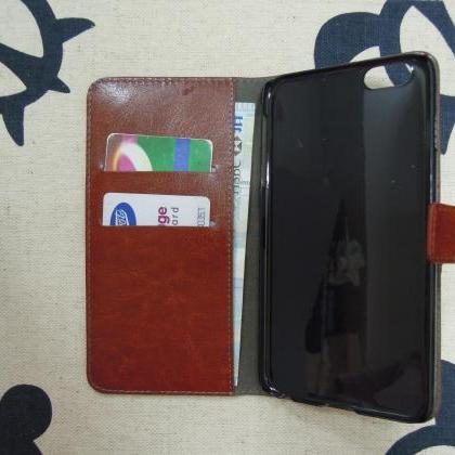 Iphone 6 / 6 Plus Wallet Case-owl/plants Studded..